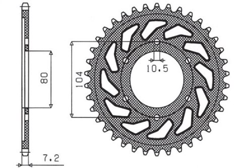 SUNSTAR ZĘBATKA TYLNA 4359 41 KAWASAKI ZX 9R '02-'03, ZX 10 '08-'14, Z1000 SX '11-'15 (JTR1489.41) (ŁAŃC. 525) (435941JT) SUNSTAR ZĘBATKA TYLNA 4359 41 KAWASAKI ZX 9R '02-'03, ZX 10 '08-'14, Z1000 SX '11-'15 (JTR1489.41) (ŁAŃC. 525) (435941JT)