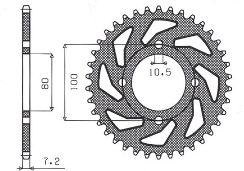 SUNSTAR ZĘBATKA TYLNA 4533 45 SUZUKI GZ 125 MARUDER '98-'11 (JTR1794.45) (ŁAŃC. 428) (453345JT) SUNSTAR ZĘBATKA TYLNA 4533 45 SUZUKI GZ 125 MARUDER '98-'11 (JTR1794.45) (ŁAŃC. 428) (453345JT)