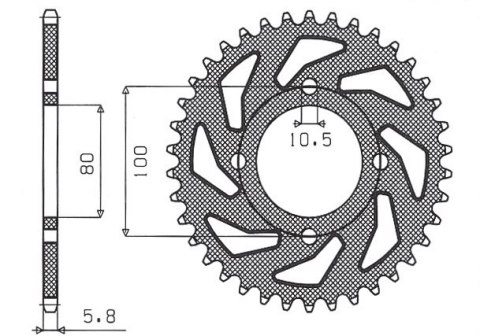 SUNSTAR ZĘBATKA TYLNA 819 41 SUZUKI GZ 250 MARAUDER (99-10), GN 250 (82-99) (JTR819/2.41) (ŁAŃC. 520) (81941JT) SUNSTAR ZĘBATKA TYLNA 819 41 SUZUKI GZ 250 MARAUDER (99-10), GN 250 (82-99) (JTR819/2.41) (ŁAŃC. 520) (81941JT)