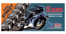 CZ ŁAŃCUCH NAPĘDOWY 525 DZO (118 OGNIW) O-RING BRONZE DO 900 CCM (STREET) (40,0 KN) + ZAKUWKA DRĄŻONA