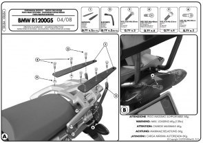 KAPPA STELAŻ KUFRA CENTRALNEGO BMW R 1200GS (04-12) ( Z PŁYTĄ MONOKEY ) ( DO ZAMOCOWANIA NA ORYGINALNYM STELAŻU ) KAPPA STELAŻ KUFRA CENTRALNEGO BMW R 1200GS (04-12) ( Z PŁYTĄ MONOKEY ) ( DO ZAMOCOWANIA NA ORYGINALNYM STELAŻU )