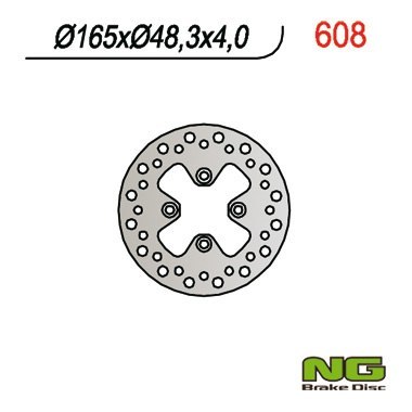 NG TARCZA HAMULCOWA PRZÓD CAN-AM / BOMBARDIER DS 650 (00-06) (165X48X4)