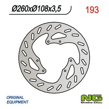 NG TARCZA HAMULCOWA PRZÓD DERBI 50/125, GAS GAS 125-450 (260x108x3,5) NG TARCZA HAMULCOWA PRZÓD DERBI 50/125, GAS GAS 125-450 (260x108x3,5)