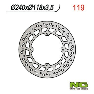NG TARCZA HAMULCOWA PRZÓD HONDA CRM 125, XLR 125, XR 250/600 (240x118x3,5) NG TARCZA HAMULCOWA PRZÓD HONDA CRM 125, XLR 125, XR 250/600 (240x118x3,5)