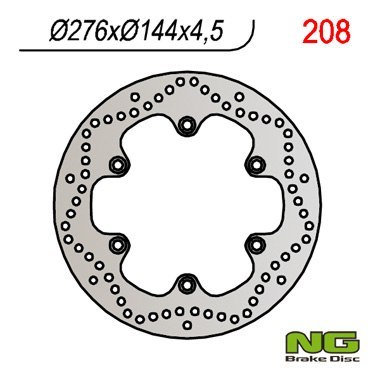 NG TARCZA HAMULCOWA PRZÓD HONDA XL 600V (87-95) TRANSALP, DAELIM VL 125 DAYSTAR '00-'12 (276x144x4,5) (6x10,5mm) NG TARCZA HAMULCOWA PRZÓD HONDA XL 600V (87-95) TRANSALP, DAELIM VL 125 DAYSTAR '00-'12 (276x144x4,5) (6x10,5mm)