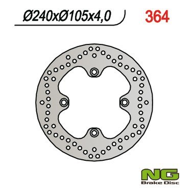 NG TARCZA HAMULCOWA PRZÓD HONDA PHANTEON 125/250, FORESIGHT 250, TYŁ XRV 650 AFRICA TWIN (240X105X4) (4X10,5MM) NG TARCZA HAMULCOWA PRZÓD HONDA PHANTEON 125/250, FORESIGHT 250, TYŁ XRV 650 AFRICA TWIN (240X105X4) (4X10,5MM)
