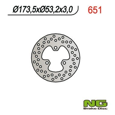 NG TARCZA HAMULCOWA PRZÓD HONDA TRX 450R '05-'06, TRX 400EX '01-'03, TRX 250EX '01-'12, TRX 300EX '93-'12 (173x53,2x4) NG TARCZA HAMULCOWA PRZÓD HONDA TRX 450R '05-'06, TRX 400EX '01-'03, TRX 250EX '01-'12, TRX 300EX '93-'12 (173x53,2x4)
