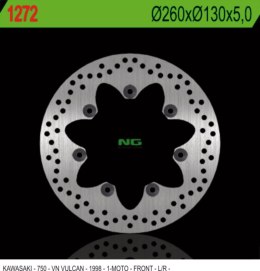 NG TARCZA HAMULCOWA PRZÓD KAWASAKI VN750 VULCAN (260X130X5MM) 7 OTWORÓW ŚR.10,5