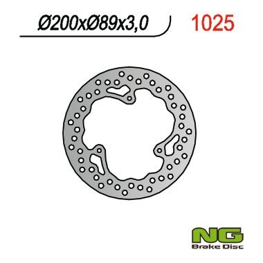 NG TARCZA HAMULCOWA PRZÓD KTM 65 SX '98-'14 (200X89X3) (3x6,5mm) NG TARCZA HAMULCOWA PRZÓD KTM 65 SX '98-'14 (200X89X3) (3x6,5mm)