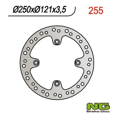 NG TARCZA HAMULCOWA PRZÓD SUZUKI DR 350 (91-99) (250X121X3,5) NG TARCZA HAMULCOWA PRZÓD SUZUKI DR 350 (91-99) (250X121X3,5)