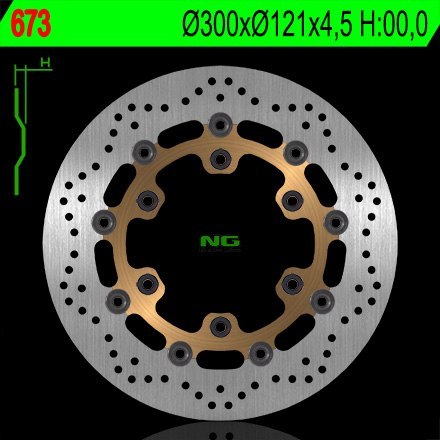 NG TARCZA HAMULCOWA PRZÓD SUZUKI DR 650 '91-'95, DR 800 '89-'96, XF 650 FREEWIND '97-'02, M 800 INTRVDRE '08-'15 (300X121X4,5) ( NG TARCZA HAMULCOWA PRZÓD SUZUKI DR 650 '91-'95, DR 800 '89-'96, XF 650 FREEWIND '97-'02, M 800 INTRVDRE '08-'15 (300X121X4,5) (