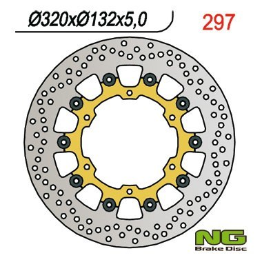 NG TARCZA HAMULCOWA PRZÓD YAMAHA FJR1300 '03-'16, MT-01 '05-06, V-MAX 1700 09-16 (320X132X5) PŁYWAJĄCA NG TARCZA HAMULCOWA PRZÓD YAMAHA FJR1300 '03-'16, MT-01 '05-06, V-MAX 1700 09-16 (320X132X5) PŁYWAJĄCA