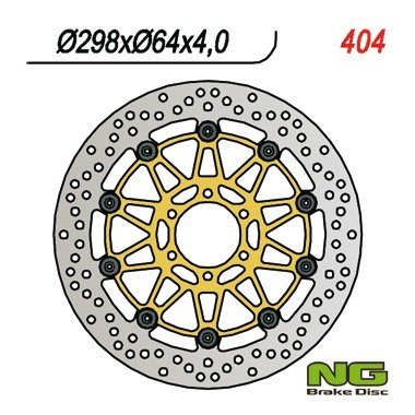 NG TARCZA HAMULCOWA PRZÓD YAMAHA FZS600 '98-'03, TDM850 '91-'01 (298x64x4) PŁYWAJĄCA NG TARCZA HAMULCOWA PRZÓD YAMAHA FZS600 '98-'03, TDM850 '91-'01 (298x64x4) PŁYWAJĄCA