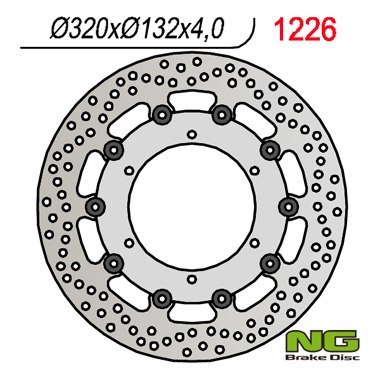 NG TARCZA HAMULCOWA PRZÓD YAMAHA XT660 X '04-'16 320 MM (320X132X4) (PŁYWAJĄCA)(6x8,50mm) NG TARCZA HAMULCOWA PRZÓD YAMAHA XT660 X '04-'16 320 MM (320X132X4) (PŁYWAJĄCA)(6x8,50mm)