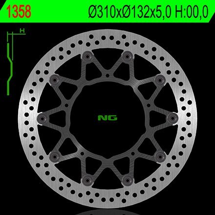NG TARCZA HAMULCOWA PRZÓD YAMAHA YZF R1 ABS '12-'15 (310X132X5,0) (5X8,5mm) NG TARCZA HAMULCOWA PRZÓD YAMAHA YZF R1 ABS '12-'15 (310X132X5,0) (5X8,5mm)