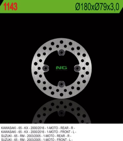 NG TARCZA HAMULCOWA PRZÓD/TYŁ KAWASAKI KX 65 '00-'20, SUZUKI RM 65 '03-'05 NG TARCZA HAMULCOWA PRZÓD/TYŁ KAWASAKI KX 65 '00-'20, SUZUKI RM 65 '03-'05