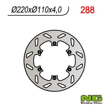 NG TARCZA HAMULCOWA TYŁ APRILIA RS 125`92-96, RX 125`89-00, PEGASO 125`89-99, VOR 400-530`98-02 (220X110X4) NG TARCZA HAMULCOWA TYŁ APRILIA RS 125`92-96, RX 125`89-00, PEGASO 125`89-99, VOR 400-530`98-02 (220X110X4)