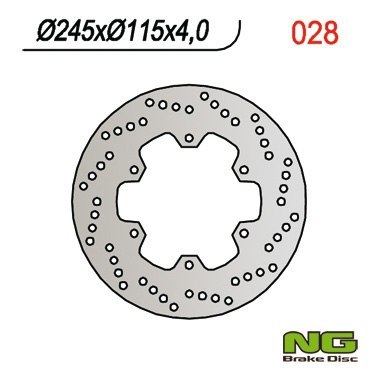 NG TARCZA HAMULCOWA TYŁ DUCATI ST2 '97-'04, ST4 '03-06, MONSTER 620 '01-06, YAMAHA MAJESTY 250 '96-'08 (245X115X4MM) (6X8,5MM) NG TARCZA HAMULCOWA TYŁ DUCATI ST2 '97-'04, ST4 '03-06, MONSTER 620 '01-06, YAMAHA MAJESTY 250 '96-'08 (245X115X4MM) (6X8,5MM)
