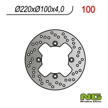 NG TARCZA HAMULCOWA TYŁ KAWASAKI ZX 6R '98-'07, ZX10R, ER6F/N, KLE 650VERSYS 07-14 (220X100X4,0MM) (4X10,5MM) NG TARCZA HAMULCOWA TYŁ KAWASAKI ZX 6R '98-'07, ZX10R, ER6F/N, KLE 650VERSYS 07-14 (220X100X4,0MM) (4X10,5MM)