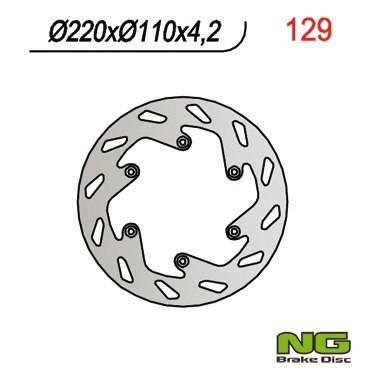 NG TARCZA HAMULCOWA TYŁ KTM SX/EXC/LC 4 (220x110x4,2) (NG141; NG129) NG TARCZA HAMULCOWA TYŁ KTM SX/EXC/LC 4 (220x110x4,2) (NG141; NG129)