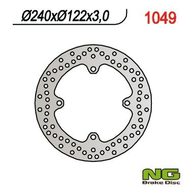 NG TARCZA HAMULCOWA TYŁ SUZUKI RMZ 450 '05-'20, HONDA CR 125 '98-'99, CR 250 '97-'01, RMZ 250 '07-'20 (240X122X4)(4X10,5MM) NG TARCZA HAMULCOWA TYŁ SUZUKI RMZ 450 '05-'20, HONDA CR 125 '98-'99, CR 250 '97-'01, RMZ 250 '07-'20 (240X122X4)(4X10,5MM)