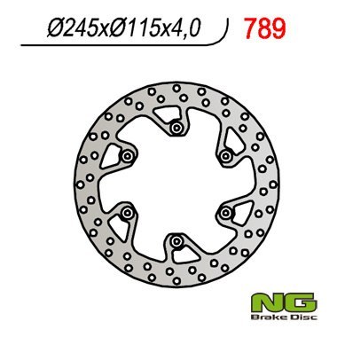 NG TARCZA HAMULCOWA TYŁ YAMAHA YZ 125/250 (02-18) YZF/WRF (02-18) SUZUKI RM 125/250 '88-'12 (245X115X4)(6X6,5MM) NG TARCZA HAMULCOWA TYŁ YAMAHA YZ 125/250 (02-18) YZF/WRF (02-18) SUZUKI RM 125/250 '88-'12 (245X115X4)(6X6,5MM)