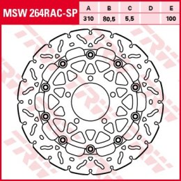 TRW ZF TARCZA HAMULCOWA PRZÓD KAWASAKI ZX-6R 636 13-17, Z 800 / E VERSION, KLZ 1000 VERSYS 15-, Z 1000 14-, ZX-10R 08-15, GTR 14