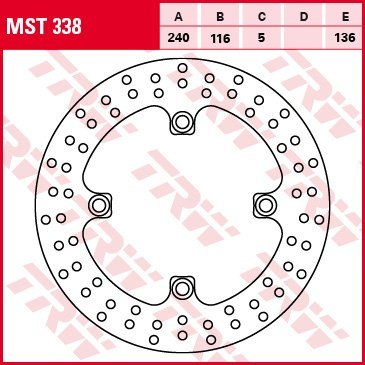TRW ZF TARCZA HAMULCOWA TYŁ HONDA CBR 500 / CB 500 F / X 13-, CBF 500 04-08, CB / CBF / CBR 600 / HORNET 04-15, CB / CBR 650 14-