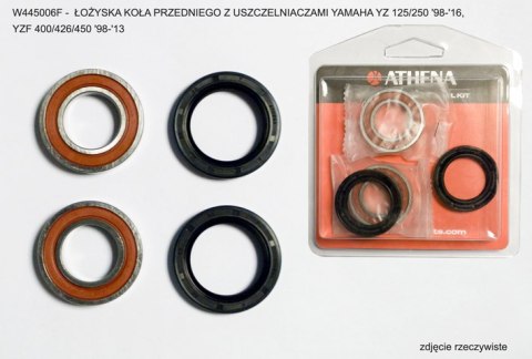ATHENA ŁOŻYSKA KOŁA PRZEDNIEGO Z USZCZELNIACZAMI YAMAHA YZ 125/250 '98-'20, YZF 400/426/450 '98-'13 ATHENA ŁOŻYSKA KOŁA PRZEDNIEGO Z USZCZELNIACZAMI YAMAHA YZ 125/250 '98-'20, YZF 400/426/450 '98-'13