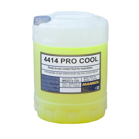 MANNOL PŁYN DO CHŁODNIC PRO COOL 10L MOTOCYKLOWY (-40ST.C/+135ST.C) GOTOWY DO UŻYCIA (75) MANNOL PŁYN DO CHŁODNIC PRO COOL 10L MOTOCYKLOWY (-40ST.C/+135ST.C) GOTOWY DO UŻYCIA (75)