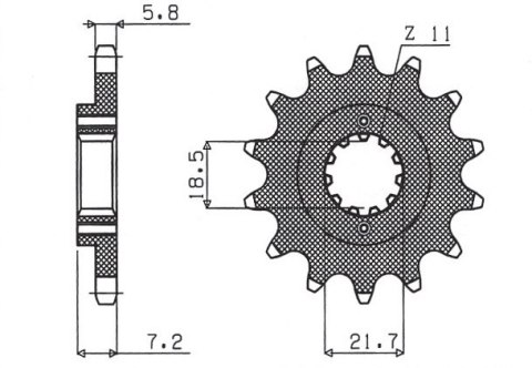 SUNSTAR ZĘBATKA PRZEDNIA 2067 13 HONDA CBF 250, XR 250R (JTF1321.13) (ŁAŃC. 520) (206713JT) SUNSTAR ZĘBATKA PRZEDNIA 2067 13 HONDA CBF 250, XR 250R (JTF1321.13) (ŁAŃC. 520) (206713JT)
