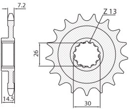 SUNSTAR ZĘBATKA PRZEDNIA 2198 17 BMW S1000RR '09-'15, S 1000R '13-'22, S 1000XR '14-'22, HP4 '13-'15 (JTF404.17) (ŁAŃC. 525) (21