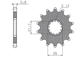 SUNSTAR ZĘBATKA PRZEDNIA 565 13 / 2141 13 KAWASAKI KXF 450 '06-, YAMAHA YZF/WRF 400/426/450 (JTF565.13) (ŁAŃC. 520) (56513JT)YFZ