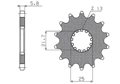 SUNSTAR ZĘBATKA PRZEDNIA 565 13 / 2141 13 KAWASAKI KXF 450 '06-, YAMAHA YZF/WRF 400/426/450 (JTF565.13) (ŁAŃC. 520) (56513JT)YFZ SUNSTAR ZĘBATKA PRZEDNIA 565 13 / 2141 13 KAWASAKI KXF 450 '06-, YAMAHA YZF/WRF 400/426/450 (JTF565.13) (ŁAŃC. 520) (56513JT)YFZ