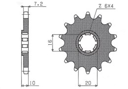 SUNSTAR ZĘBATKA PRZEDNIA 799 15 SUZUKI GZ 125 '98-'11 (-1), GN 125, VL 125 INTRUDER (JTF410.15) (ŁAŃC. 428) (79915JT)
