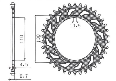SUNSTAR ZĘBATKA TYLNA 241 48 YAMAHA R6 '03-'10 (JTR479.48) (ŁAŃC. 530) (24148JT) SUNSTAR ZĘBATKA TYLNA 241 48 YAMAHA R6 '03-'10 (JTR479.48) (ŁAŃC. 530) (24148JT)