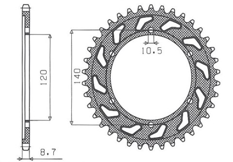 SUNSTAR ZĘBATKA TYLNA 498 48 KAWASAKI ZZR 600 (93-04) (JTR499.48) (ŁAŃC. 530) (49848JT) - WYPRZEDAŻ SUNSTAR ZĘBATKA TYLNA 498 48 KAWASAKI ZZR 600 (93-04) (JTR499.48) (ŁAŃC. 530) (49848JT) - WYPRZEDAŻ