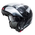 CABERG WYPRZEDAŻ KASK SZCZĘKOWY FLIP-UP MODEL LEVO SONAR KOLOR CZARNY/BIAŁY/SZARY/SREBRNY MAT ROZMIAR M (PINLOCK W ZESTAWIE)