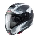 CABERG WYPRZEDAŻ KASK SZCZĘKOWY FLIP-UP MODEL LEVO SONAR KOLOR CZARNY/BIAŁY/SZARY/SREBRNY MAT ROZMIAR M (PINLOCK W ZESTAWIE)