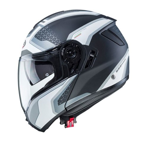 CABERG WYPRZEDAŻ KASK SZCZĘKOWY FLIP-UP MODEL LEVO SONAR KOLOR CZARNY/BIAŁY/SZARY/SREBRNY MAT ROZMIAR M (PINLOCK W ZESTAWIE) CABERG WYPRZEDAŻ KASK SZCZĘKOWY FLIP-UP MODEL LEVO SONAR KOLOR CZARNY/BIAŁY/SZARY/SREBRNY MAT ROZMIAR M (PINLOCK W ZESTAWIE)