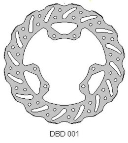 DELTA BRAKING TARCZA HAMULCOWA PRZÓD HONDA CR 125 '95-07, 250 '95-01, CRF 250 '04-14, CRF 450 '02-14 WAVE (240X101X3MM) (6X6,5MM