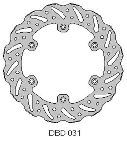 DELTA BRAKING TARCZA HAMULCOWA TYŁ YAMAHA WR 125 '92-00, YZ 125 '90-00,WR/YZ 250 '90-00, WRF/YZF 400/426 '98-00, WAVE (220X115X4