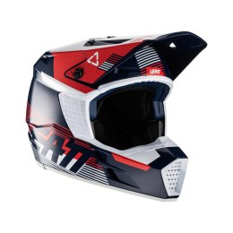 LEATT KASK MOTO 3.5 V22 HELMET AQUA KOLOR GRANATOWY/CZERWONY ROZMIAR L (59-60 cm)