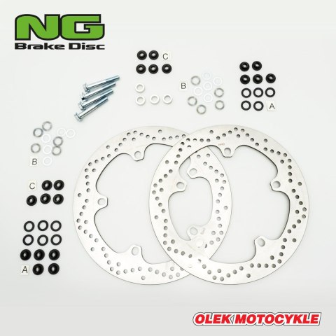 NG TARCZA HAMULCOWA PRZÓD BMW R 1200 GS/ADV '13-'18, R 1250 GS/ADV '19-'22, R 1300 GS '22, (320X181X4,8MM) (5X14,0MM) (ZESTAW DW NG TARCZA HAMULCOWA PRZÓD BMW R 1200 GS/ADV '13-'18, R 1250 GS/ADV '19-'22, R 1300 GS '22, (320X181X4,8MM) (5X14,0MM) (ZESTAW DW