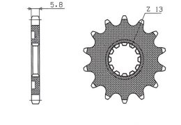 SUNSTAR ZĘBATKA PRZEDNIA 2141 14 KAWASAKI KXF 450 06-19, KAWASAKI KLX-R 450 '07-'21 (JTF1565.14) (JTF565.14) (ŁAŃC. 520) (56514)