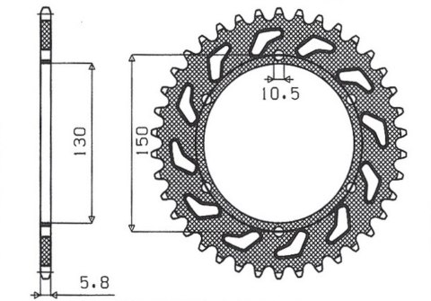 SUNSTAR ZĘBATKA TYLNA 236 42 HONDA NX 650 '88-'90, FMX 650 '05-'08, XR 600 88-90, YAMAHA XJ6 600 '09-'13 (JTR245/3.42)* (ŁAŃC. 5 SUNSTAR ZĘBATKA TYLNA 236 42 HONDA NX 650 '88-'90, FMX 650 '05-'08, XR 600 88-90, YAMAHA XJ6 600 '09-'13 (JTR245/3.42)* (ŁAŃC. 5