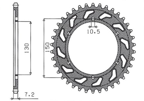 SUNSTAR ZĘBATKA TYLNA 300 44 YAMAHA TDM 900 '02-'13, HONDA XL 600V TRANSALP '91-'99 (JTR300.44) (ŁAŃC. 525) (30044JT) SUNSTAR ZĘBATKA TYLNA 300 44 YAMAHA TDM 900 '02-'13, HONDA XL 600V TRANSALP '91-'99 (JTR300.44) (ŁAŃC. 525) (30044JT)