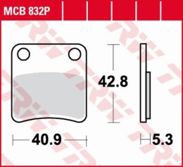 TRW ZF KLOCKI HAMULCOWE (HAMULEC POSTOJOWY) KH257/2 ORGANIC BMW C 650 11-, C-EVOLUTIONE 14-, HONDA FJS 400 09-16, FJS 600 03-16,