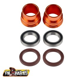 FM-PARTS ŁOŻYSKA PRZEDNIEGO KOŁA Z USZCZELNIACZAMI I TULEJKAMI - KTM / HUSQVARNA '03-'15 (OŚKA 22MM) KOLOR CZARNY