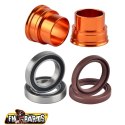 FM-PARTS ŁOŻYSKA PRZEDNIEGO KOŁA Z USZCZELNIACZAMI I TULEJKAMI - KTM / HUSQVARNA '03-'15 (OŚKA 22MM) KOLOR CZARNY